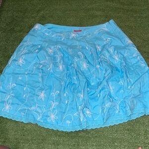 NWOT 100 percent Embroidered Plus size  Linen Skirt